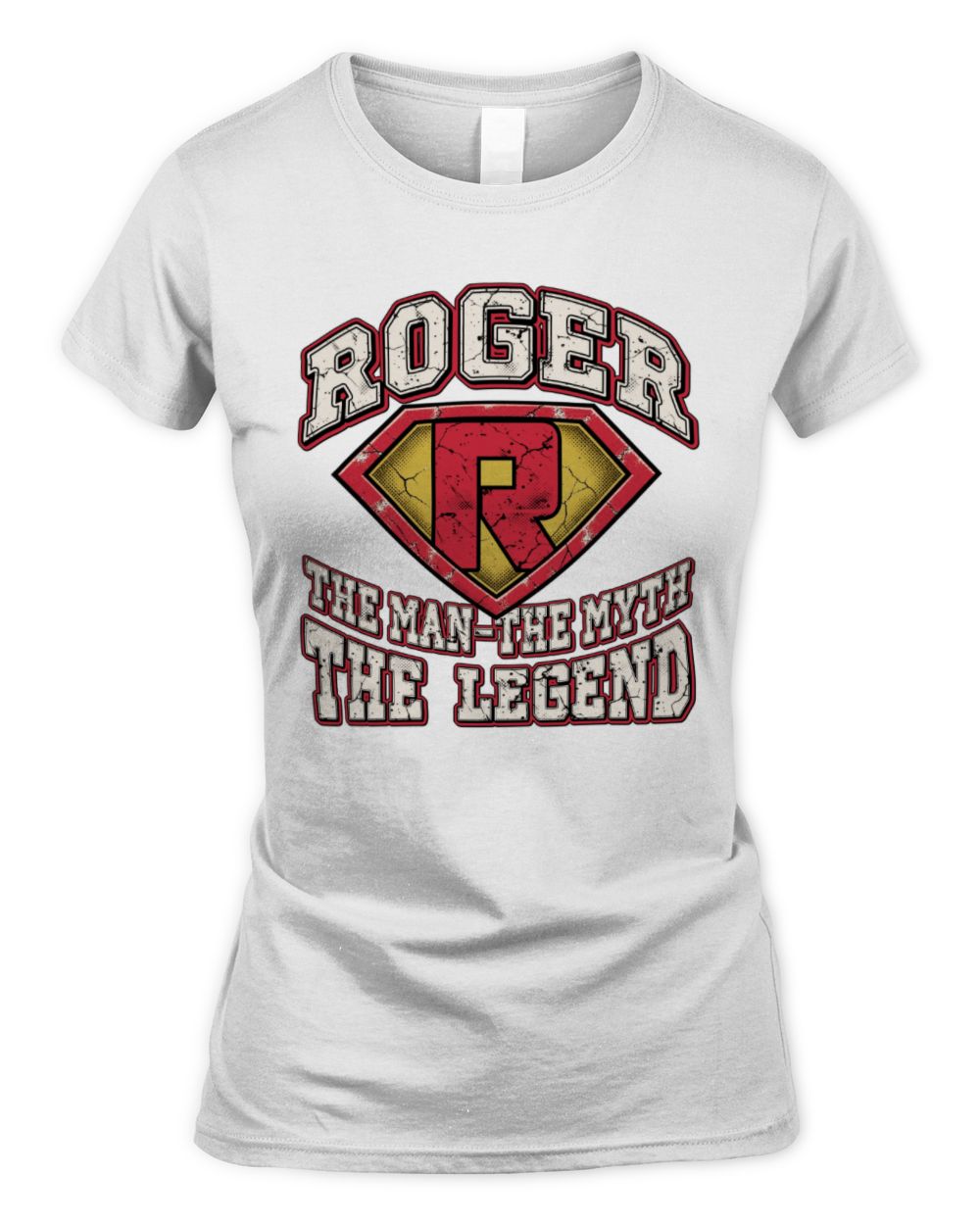 The Man The Myth The Legend Superman Graphic T-Shirt ROGER M1-74 / Women's Standard T-Shirt / white