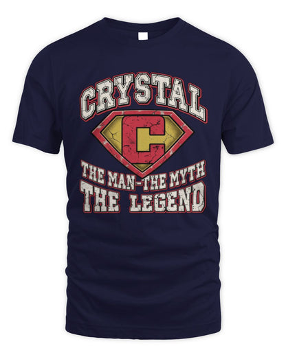 The Man The Myth The Legend Superman Graphic T-Shirt CRYSTAL M1-74 / Unisex Standard T-Shirt / navy