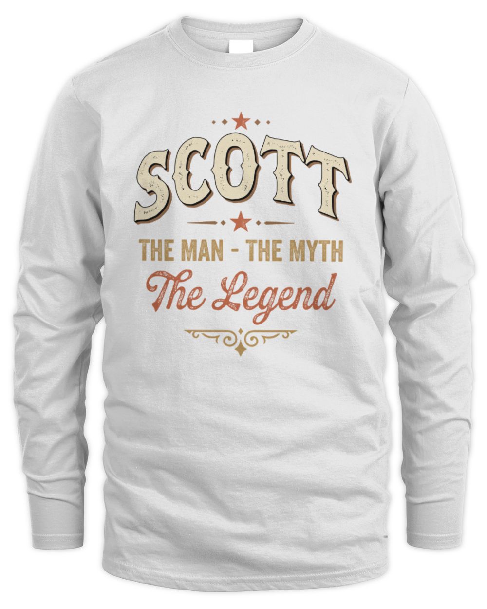 I'm Name I'm Not Rude I Just Have The Balls Funny T-Shirt SCOTT M1-77 / Men's Long Sleeved T-Shirt / white