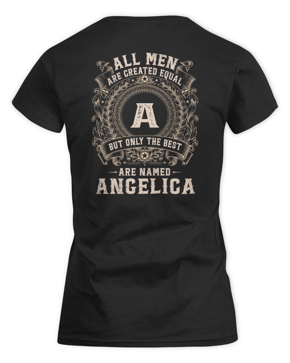 All Men Are Created Equal Cool Logo Shirt ANGELICA M1-60 / Women's Standard T-Shirt / black