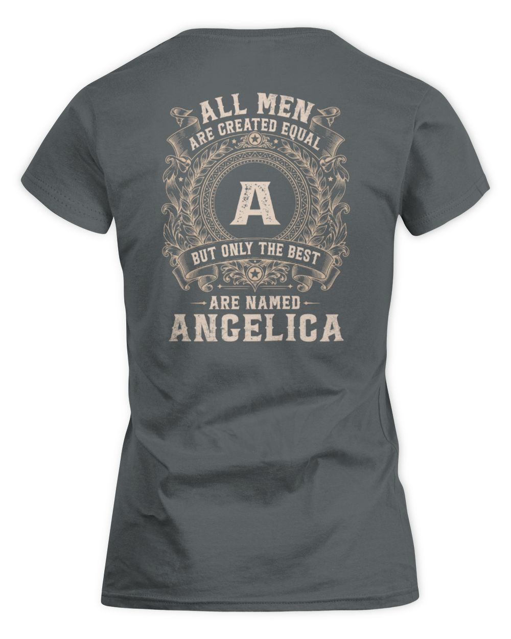 All Men Are Created Equal Cool Logo Shirt ANGELICA M1-60 / Women's Standard T-Shirt / charcoal