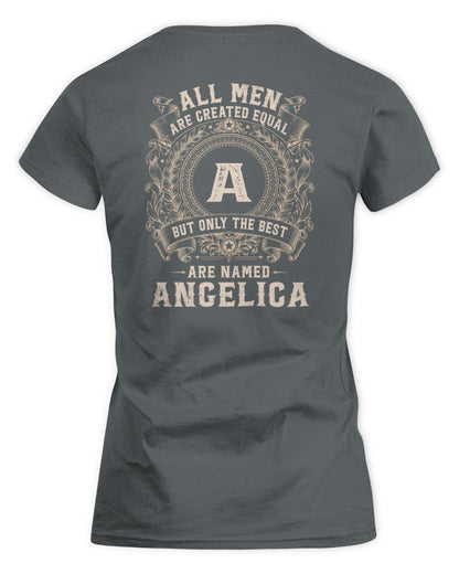 All Men Are Created Equal Cool Logo Shirt ANGELICA M1-60 / Women's Standard T-Shirt / charcoal