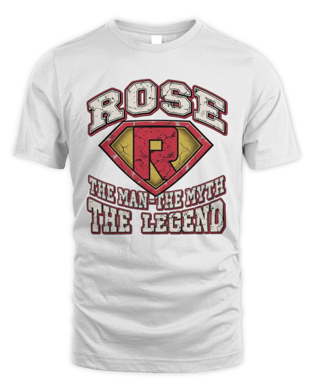 The Man The Myth The Legend Superman Graphic T-Shirt ROSE M1-74 / Unisex Standard T-Shirt / white