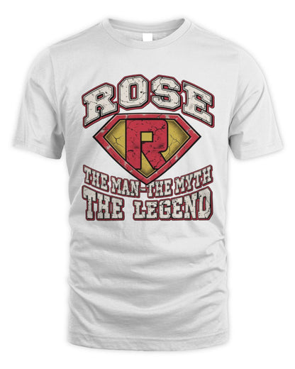 The Man The Myth The Legend Superman Graphic T-Shirt ROSE M1-74 / Unisex Standard T-Shirt / white