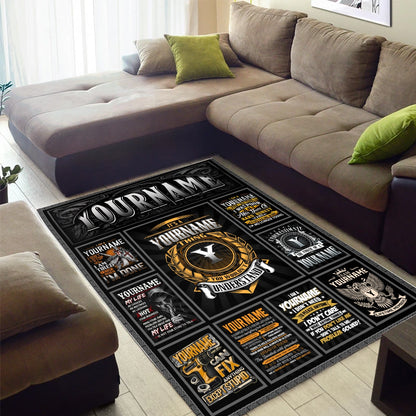 Personalized Sponge Floor Mat - Custom Name Motivational Rug