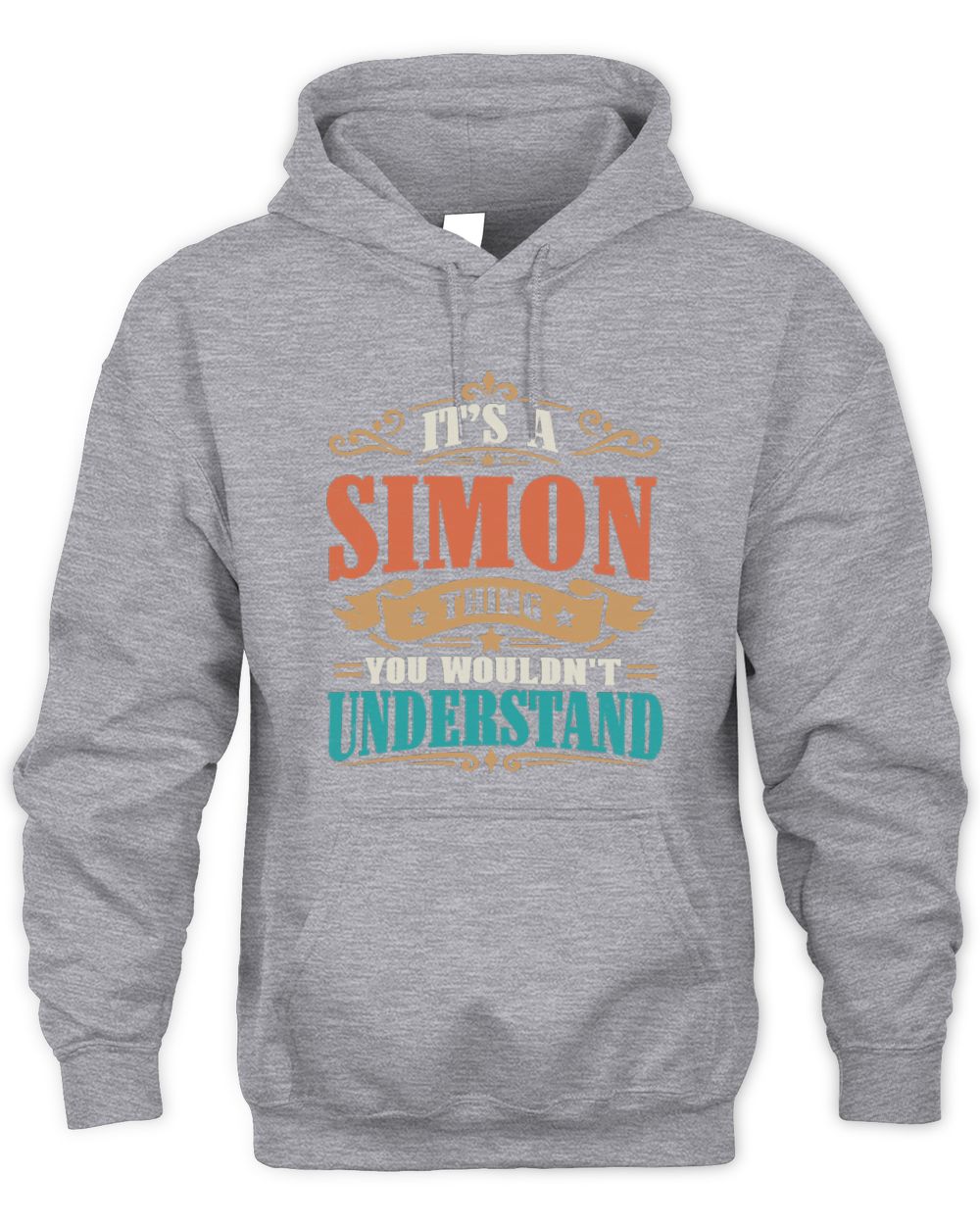 It’s a Name Thing Personalized Retro T-Shirt SIMON M1-47 / Unisex Hoodie / sport grey