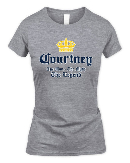 The Man The Myth The Legend Corona Beer T-Shirt COURTNEY M1-S83 / Women's Standard T-Shirt / sport grey