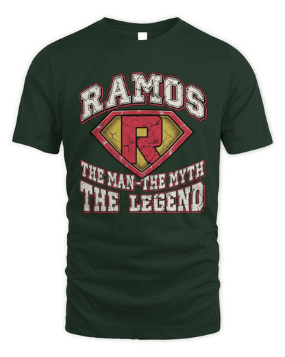 The Man The Myth The Legend Superman Graphic T-Shirt RAMOS M1-74 / Unisex Standard T-Shirt / forest green