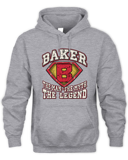 The Man The Myth The Legend Superman Graphic T-Shirt BAKER M1-74 / Unisex Hoodie / sport grey