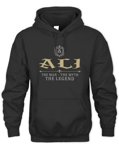 The Man The Myth The Legend Western Shirt ALI M1-78 / Unisex Hoodie / black