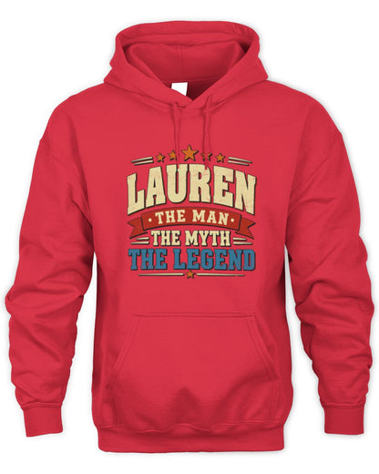 The Man The Myth The Legend Ribbon Vintage T-Shirt LAUREN M1-56 / Unisex Hoodie / red