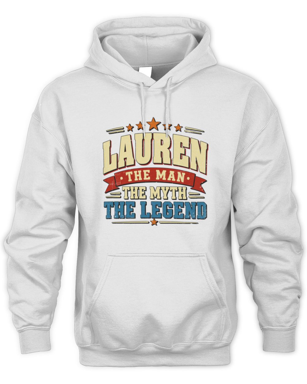 The Man The Myth The Legend Ribbon Vintage T-Shirt LAUREN M1-56 / Unisex Hoodie / white