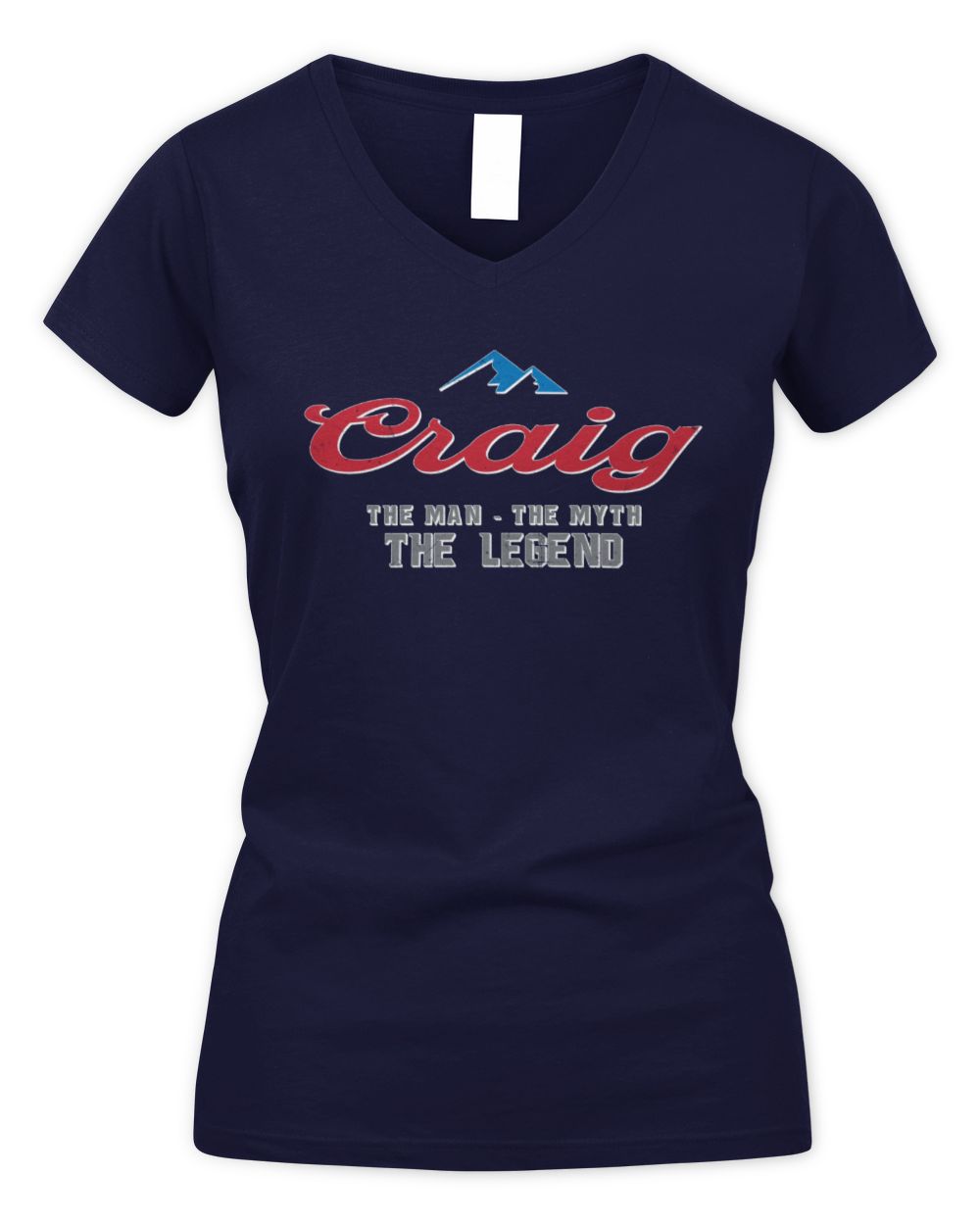 The Man The Myth The Legend Coors Light Beer T-Shirt CRAIG M1-S84 / Women's V-Neck T-Shirt / navy