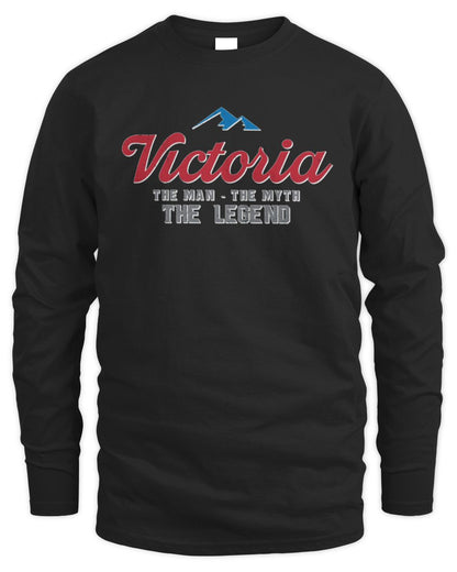 The Man The Myth The Legend Coors Light Beer T-Shirt VICTORIA M1-S84 / Men's Long Sleeved T-Shirt / black