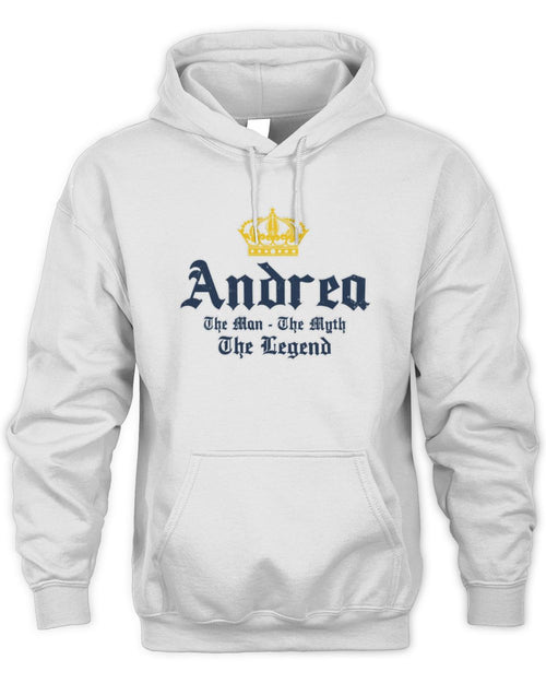 The Man The Myth The Legend Corona Beer T-Shirt ANDREA M1-S83 / Unisex Hoodie / white