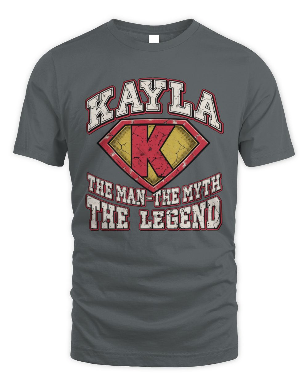The Man The Myth The Legend Superman Graphic T-Shirt KAYLA M1-74 / Unisex Standard T-Shirt / charcoal