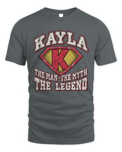The Man The Myth The Legend Superman Graphic T-Shirt KAYLA M1-74 / Unisex Standard T-Shirt / charcoal