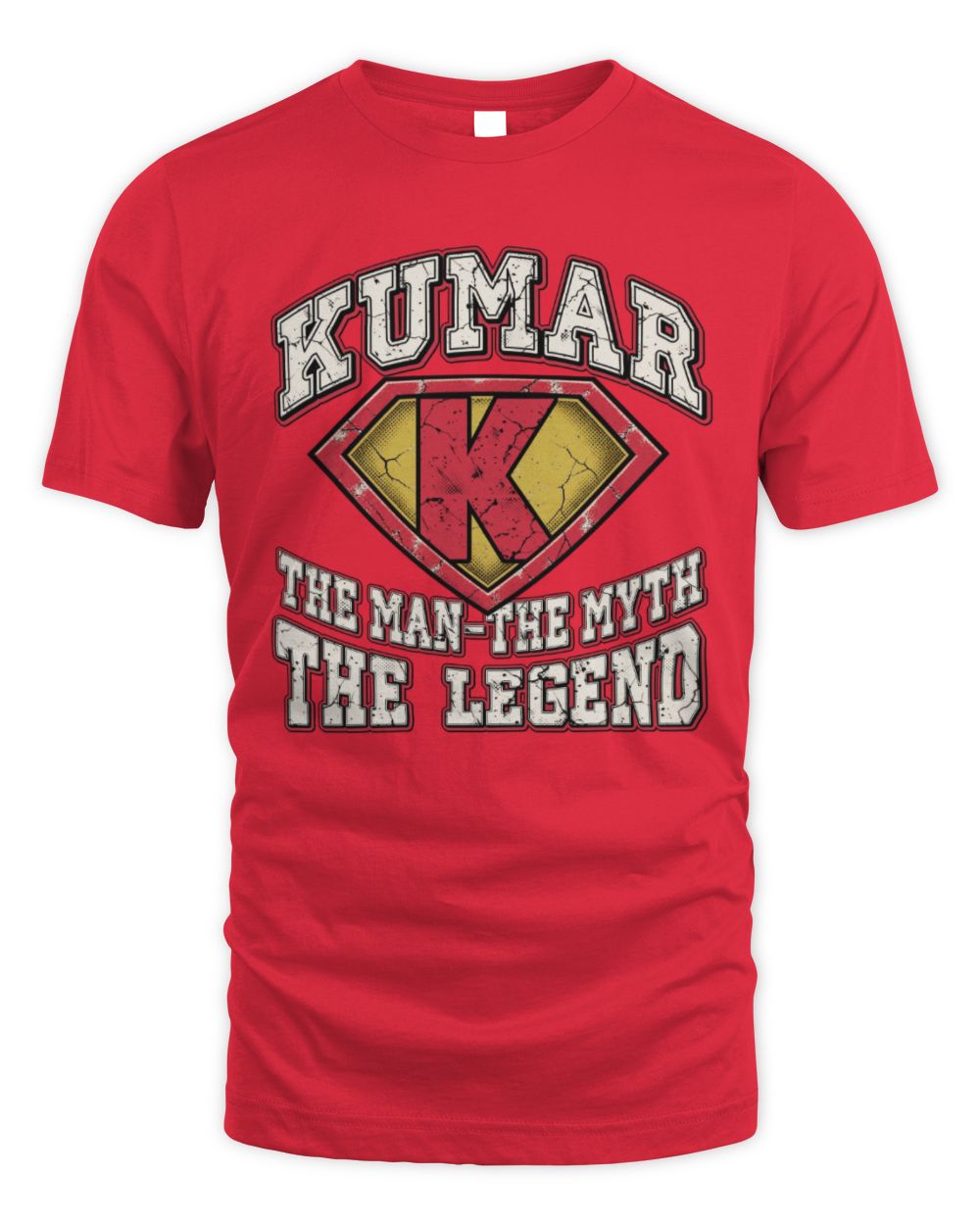 The Man The Myth The Legend Superman Graphic T-Shirt KUMAR M1-74 / Unisex Standard T-Shirt / red