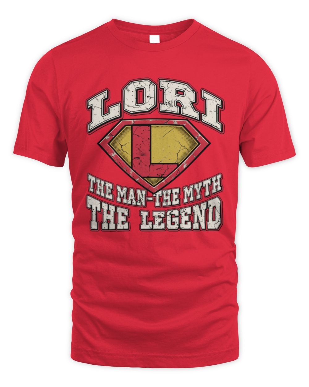 The Man The Myth The Legend Superman Graphic T-Shirt LORI M1-74 / Unisex Standard T-Shirt / red