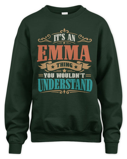 It’s a Name Thing Personalized Retro T-Shirt EMMA M1-47 / Unisex Sweatshirt / forest green