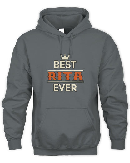 Best Your Name With Crown Shirt RITA M1-59 / Unisex Hoodie / charcoal