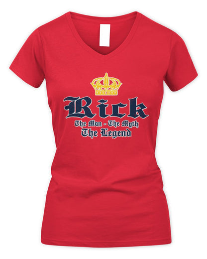 The Man The Myth The Legend Corona Beer T-Shirt RICK M1-S83 / Women's V-Neck T-Shirt / red