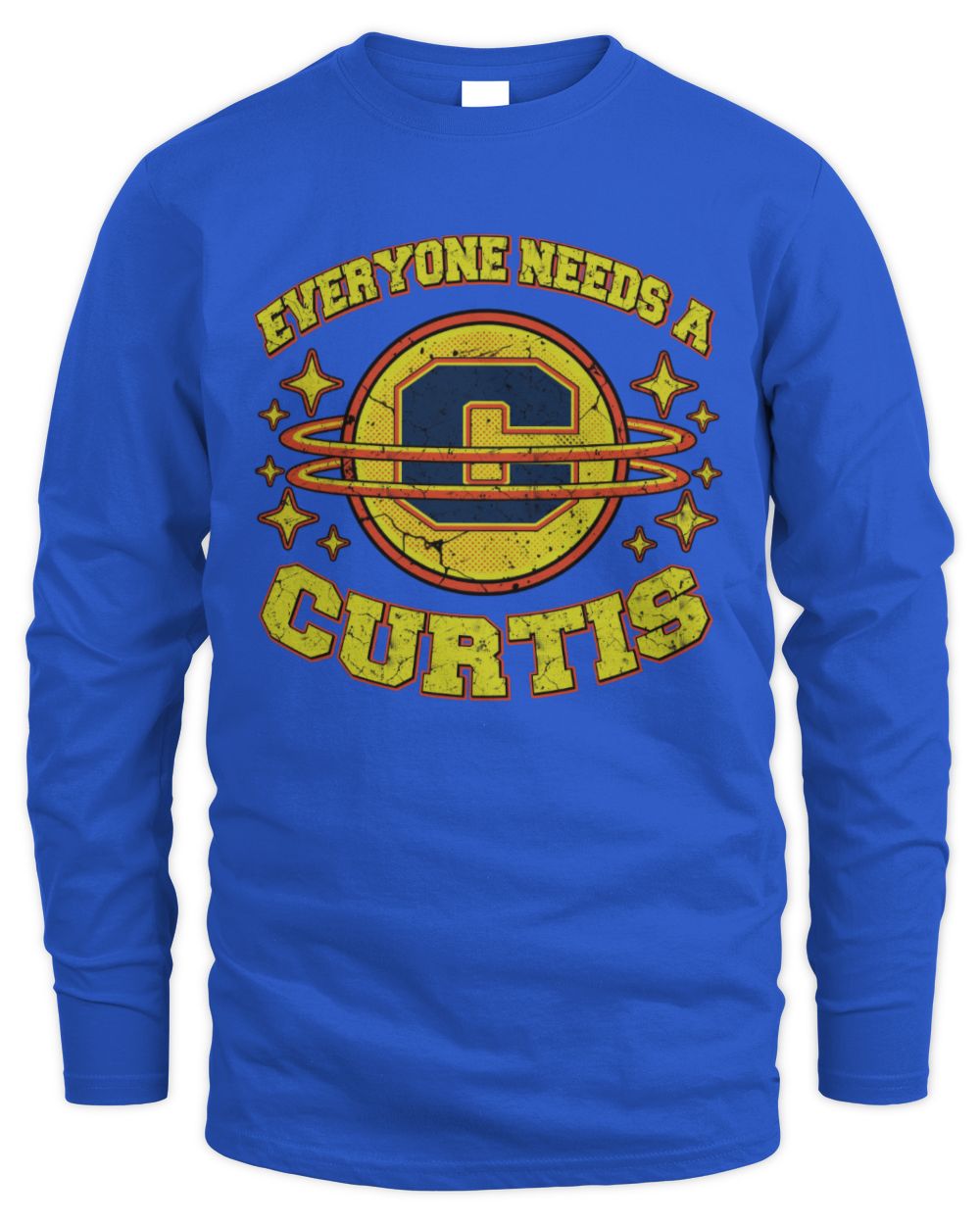 Everyone Needs a Your Name Shirt CURTIS M1-76 / Men's Long Sleeved T-Shirt / royal