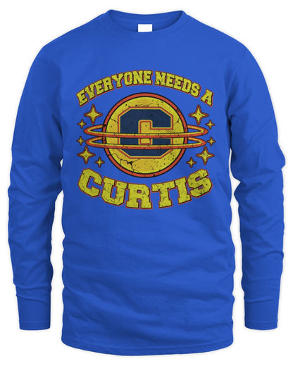 Everyone Needs a Your Name Shirt CURTIS M1-76 / Men's Long Sleeved T-Shirt / royal