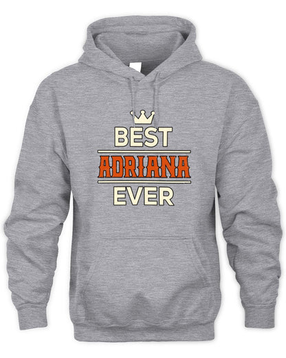 Best Your Name With Crown Shirt ADRIANA M1-59 / Unisex Hoodie / sport grey