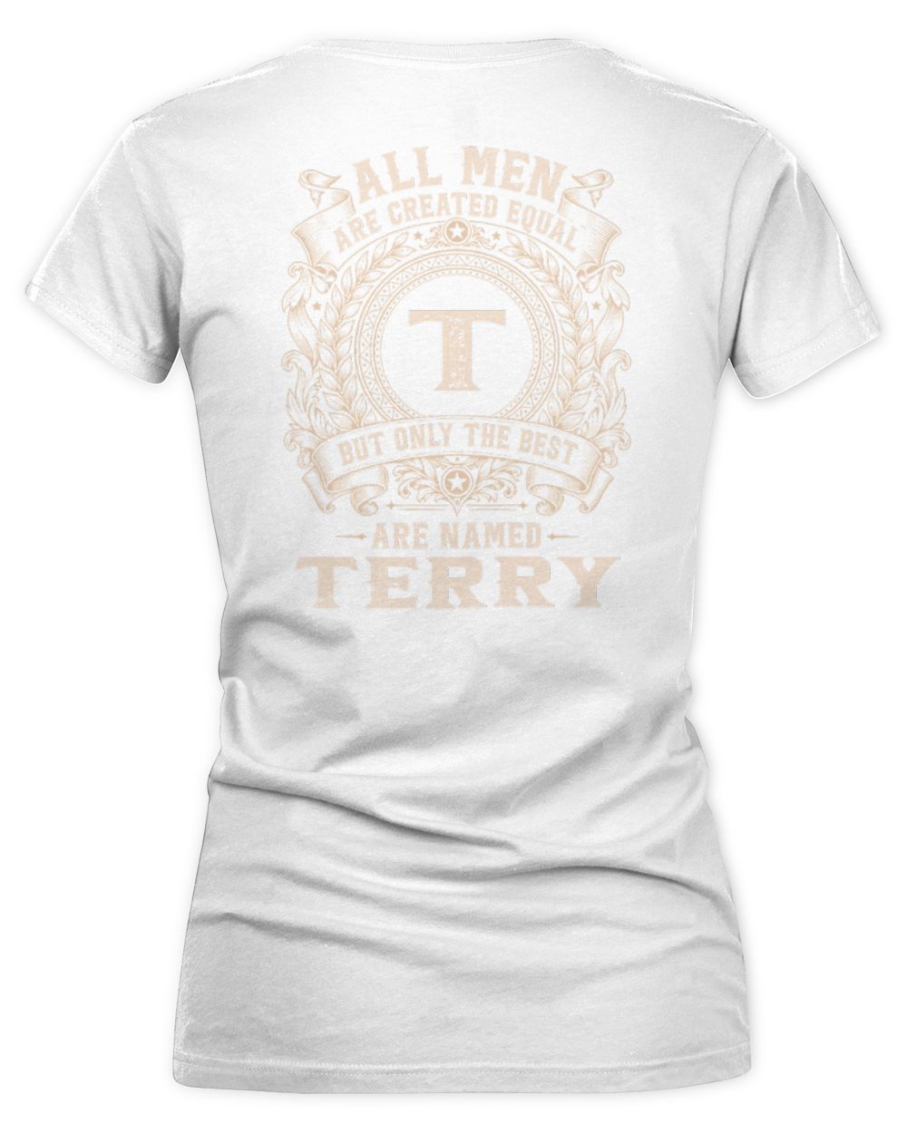All Men Are Created Equal Cool Logo Shirt TERRY M1-60 / Women's V-Neck T-Shirt / white