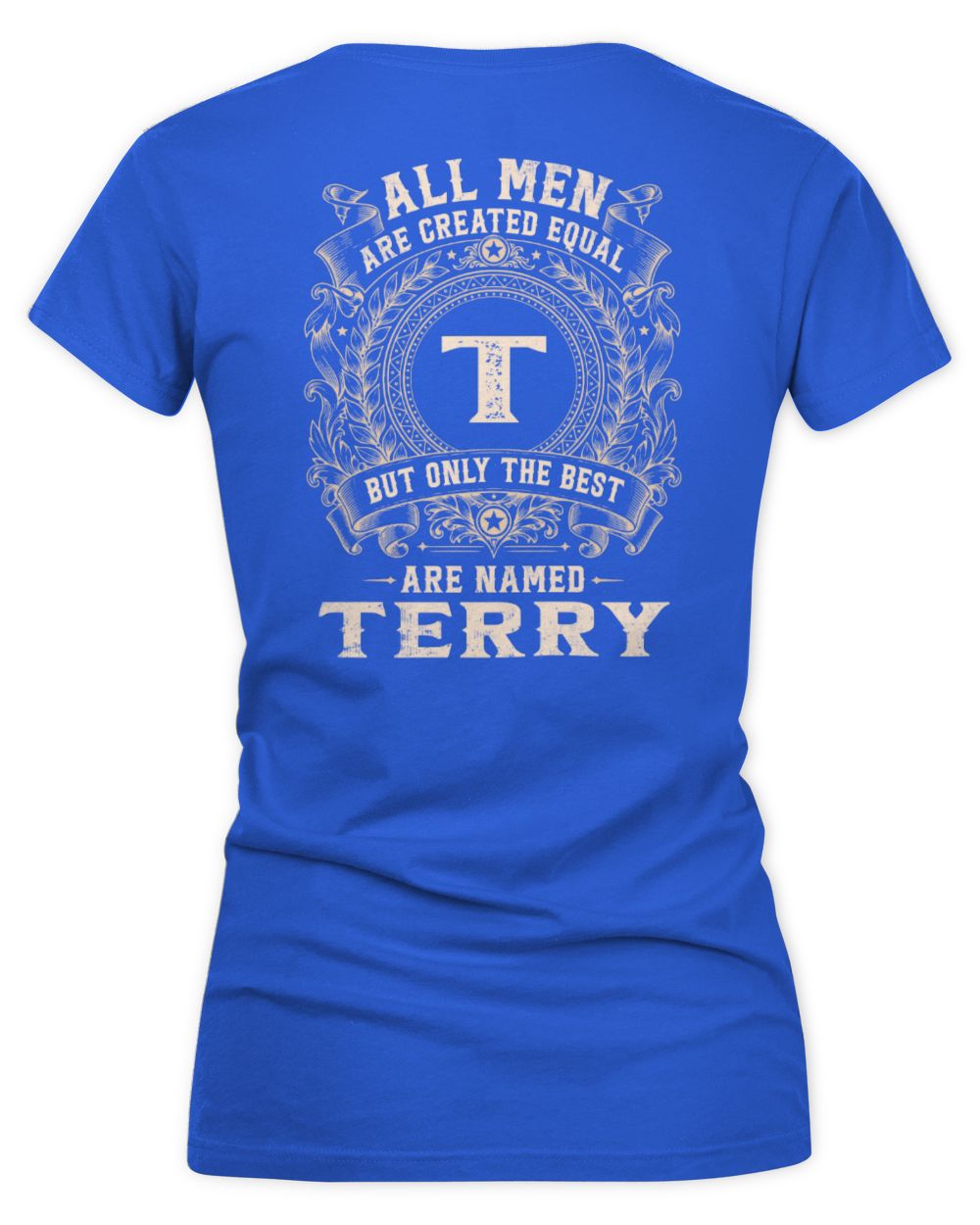 All Men Are Created Equal Cool Logo Shirt TERRY M1-60 / Women's V-Neck T-Shirt / royal