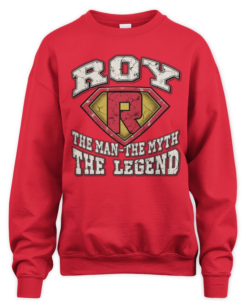 The Man The Myth The Legend Superman Graphic T-Shirt ROY M1-74 / Unisex Sweatshirt / red