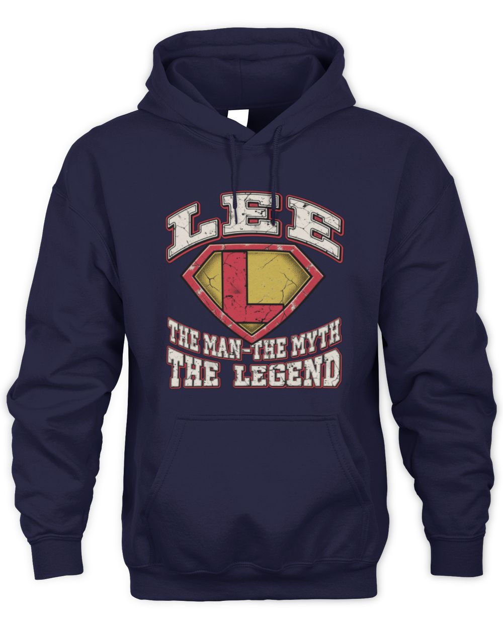 The Man The Myth The Legend Superman Graphic T-Shirt LEE M1-74 / Unisex Hoodie / navy