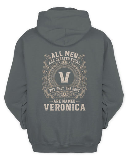 All Men Are Created Equal Cool Logo Shirt VERONICA M1-60 / Unisex Hoodie / charcoal