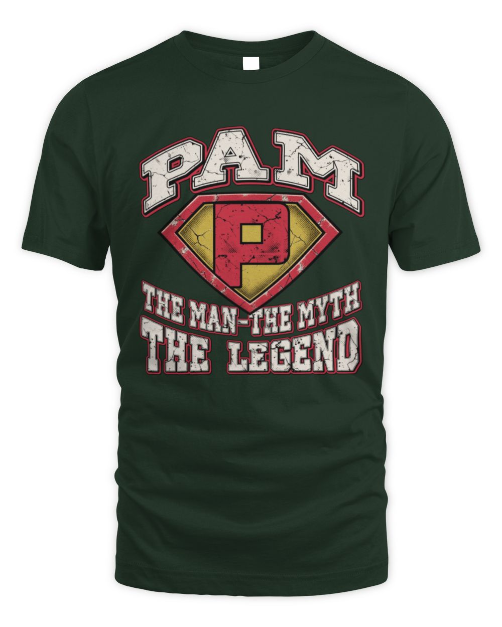 The Man The Myth The Legend Superman Graphic T-Shirt PAM M1-74 / Unisex Standard T-Shirt / forest green