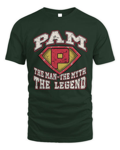 The Man The Myth The Legend Superman Graphic T-Shirt PAM M1-74 / Unisex Standard T-Shirt / forest green