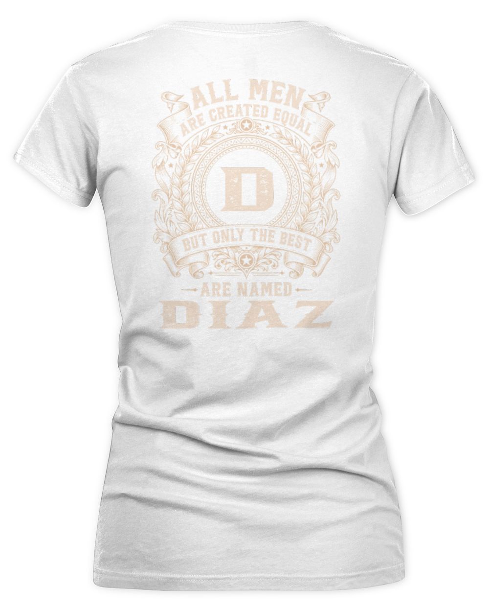 All Men Are Created Equal Cool Logo Shirt DIAZ M1-60 / Women's V-Neck T-Shirt / white
