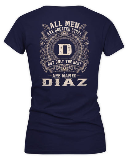 All Men Are Created Equal Cool Logo Shirt DIAZ M1-60 / Women's V-Neck T-Shirt / navy