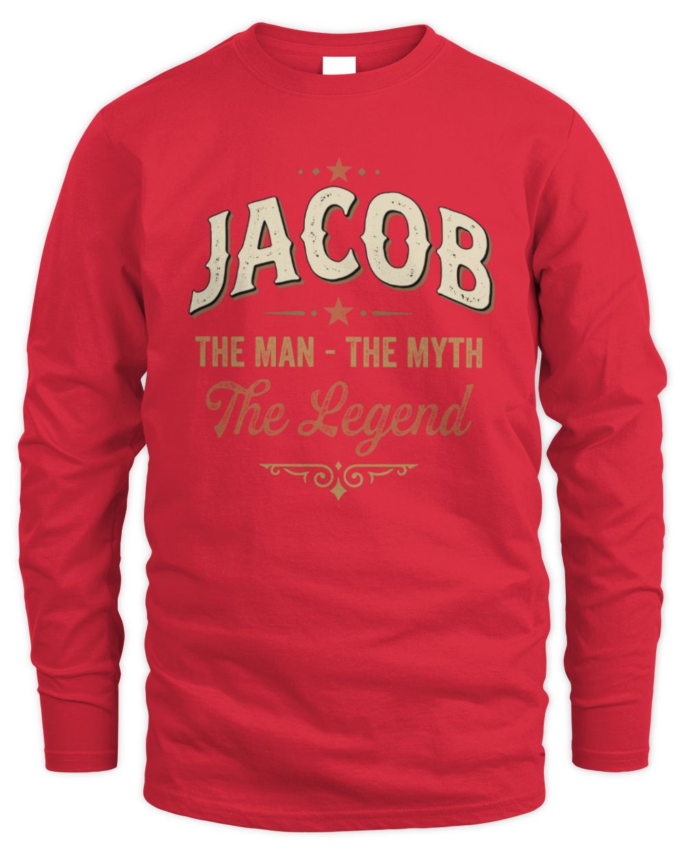 I'm Name I'm Not Rude I Just Have The Balls Funny T-Shirt JACOB M1-77 / Men's Long Sleeved T-Shirt / red