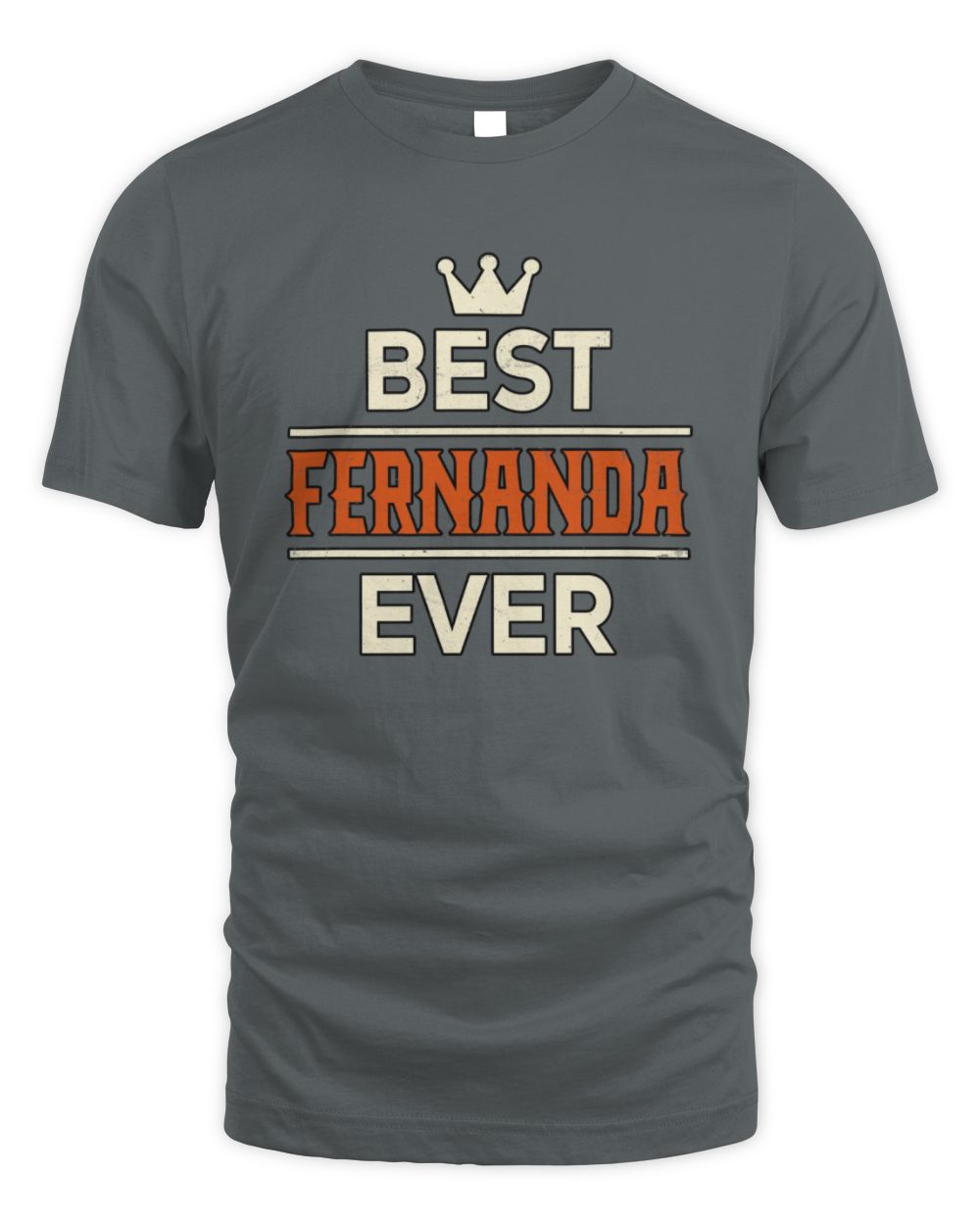 Best Your Name With Crown Shirt FERNANDA M1-59 / Unisex Standard T-Shirt / charcoal