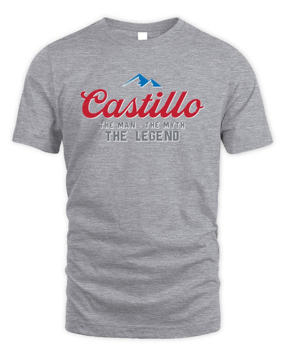 The Man The Myth The Legend Coors Light Beer T-Shirt CASTILLO M1-S84 / Unisex Standard T-Shirt / sport grey