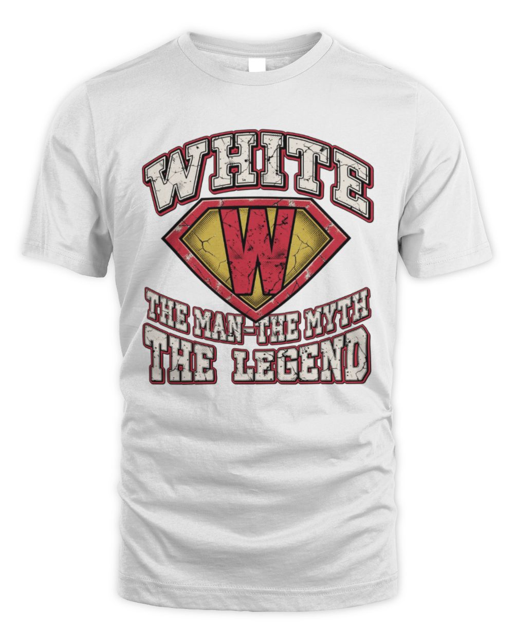 The Man The Myth The Legend Superman Graphic T-Shirt WHITE M1-74 / Unisex Standard T-Shirt / white