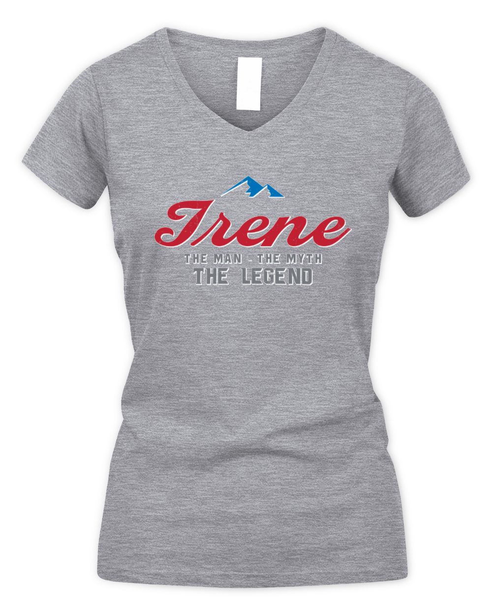 The Man The Myth The Legend Coors Light Beer T-Shirt IRENE M1-S84 / Women's V-Neck T-Shirt / sport grey