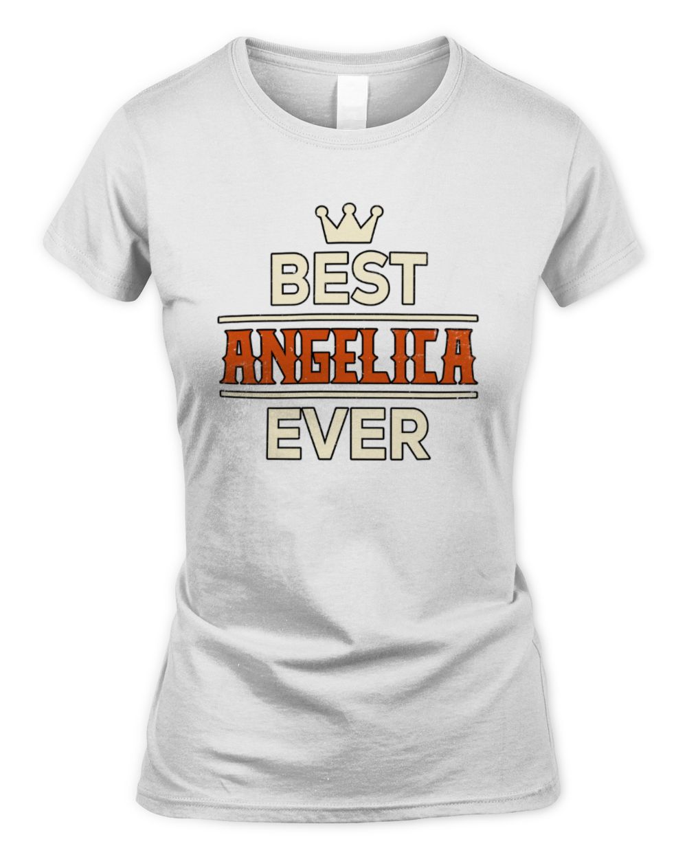 Best Your Name With Crown Shirt ANGELICA M1-59 / Women's Standard T-Shirt / white