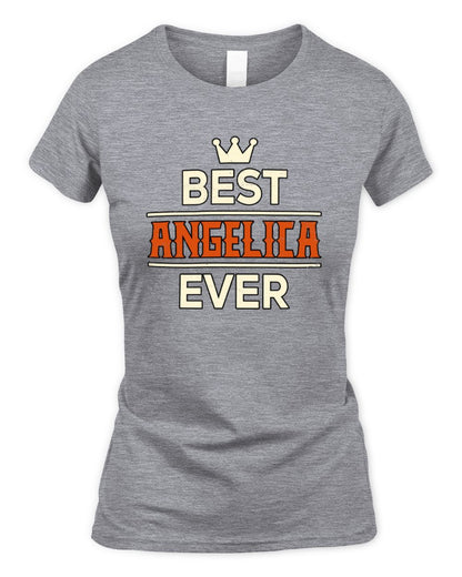 Best Your Name With Crown Shirt ANGELICA M1-59 / Women's Standard T-Shirt / sport grey