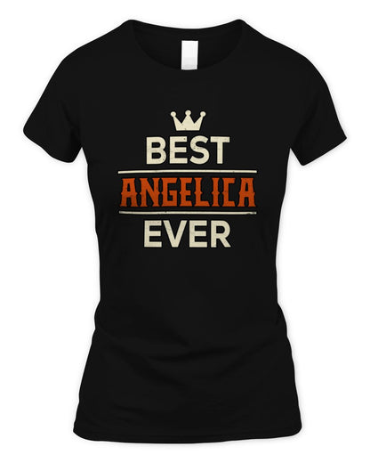 Best Your Name With Crown Shirt ANGELICA M1-59 / Women's Standard T-Shirt / black