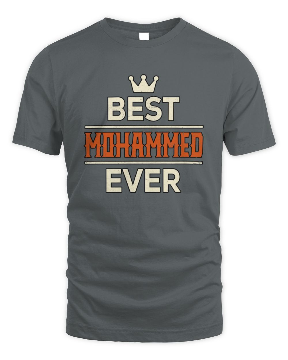 Best Your Name With Crown Shirt MOHAMMED M1-59 / Unisex Standard T-Shirt / charcoal