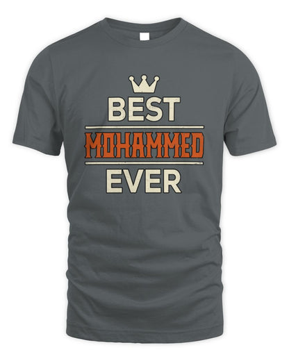 Best Your Name With Crown Shirt MOHAMMED M1-59 / Unisex Standard T-Shirt / charcoal