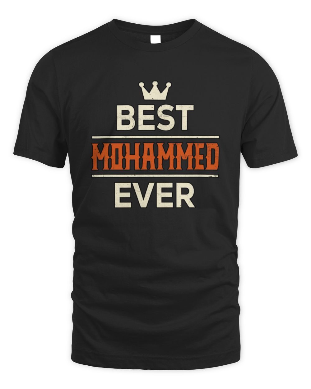 Best Your Name With Crown Shirt MOHAMMED M1-59 / Unisex Standard T-Shirt / black