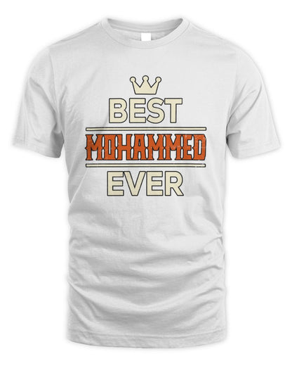 Best Your Name With Crown Shirt MOHAMMED M1-59 / Unisex Standard T-Shirt / white